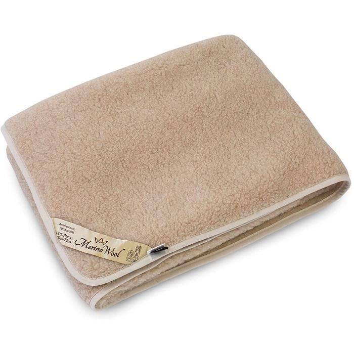 Couverture en Laine d'Agneau Plaid Laine vierge - 100% Laine Vierge d'Agneau Mérinos
