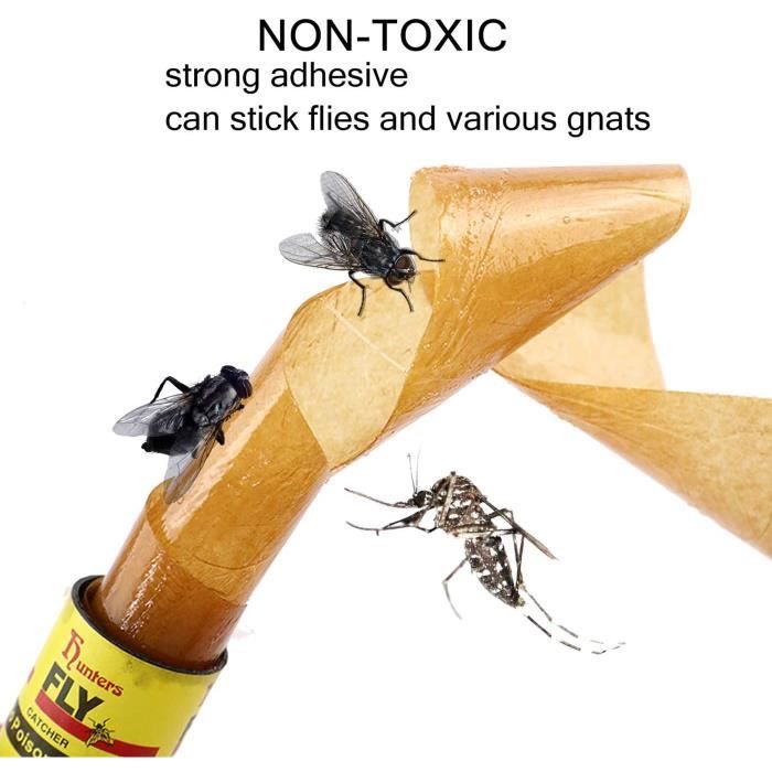 Attrape Mouche Papier Tue Mouche l'intérieur à l'extérieur Utilisez Les  Mouches, Les moustiques et Autres Insectes Volants(40 Roule