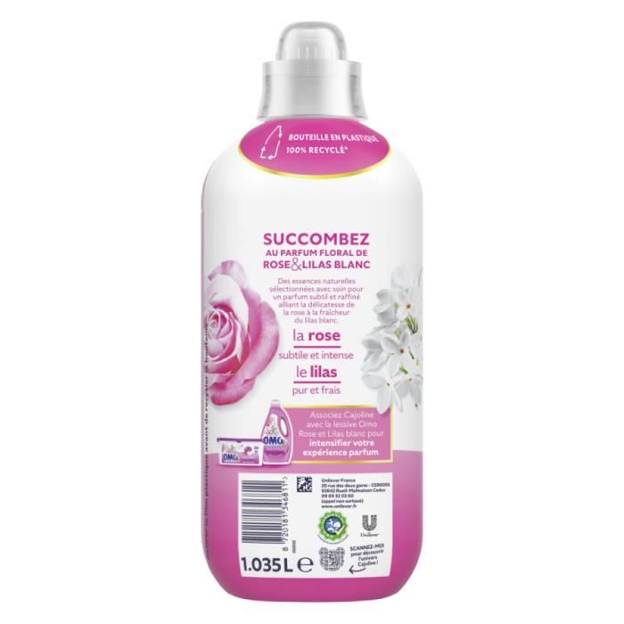 Adoucissant Cajoline Rose et Lilas Blanc 180 Lavages - Cdiscount ...