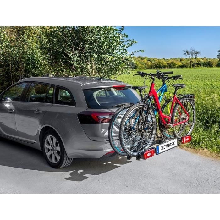 Porte vélo plateforme pour 2 vélos vae fixation rapide sur l'attelage