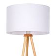 Jago® Lampadaire Trépied - A++ à E, LED, en Bois, Taille 145 cm, Ø 45cm, Moderne, Scandinave - Luminaire, Lampe sur Pied pour Salon-3