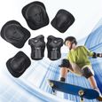 Stillcool® Kit de Protège-genoux enfants protection 3 en 1 Coudes Poignets PR adolescent de 4 à 16 ans BLEU-3