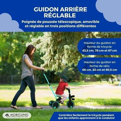 Tricycle Pour Enfant évolutif Avec Siège Réglable - Pédales - 2 Paniers Ceinture Pour Enfant De 2 A 5 Ans Rouge Et Noir