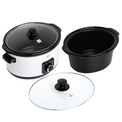Moodzz Mijoteuse Électrique 4,5L Inox - Cuve Céramique Amovible, 4 Modes Dont Maintien Au Chaud