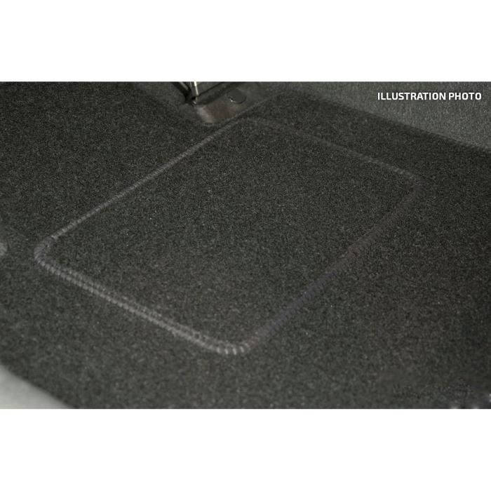 J&J AUTOMOTIVE Tapis De Sol Velours Noir Sur Mesure Pour Scenic 3 2009-2016 - Logo Et Renfort Conducteur