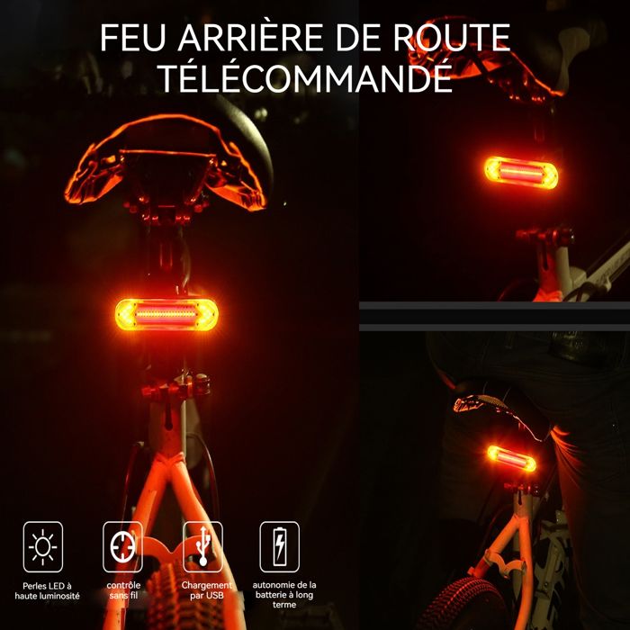 Feu Avant Vélo Legami Avec Cloche - Rechargeable USB-C | 3 Modes Lumière, 5 Sons | Design Panda