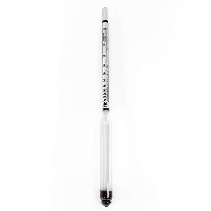 Alcoomètre 0-100% Al-Ambik® Avec Thermomètre Intégré – Mesure Précise Du Taux D'Alcool Pour Spiritueux, Whisky, Vodka, Eau-de-vie