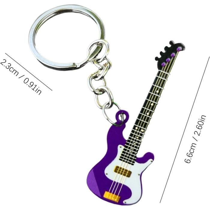 Cadeau Porte-Clés Guitare Porte-Clés Guitare Portable Mignon Mini Guitare  Pendentif Porte-Clés Anneau Cadeau 45398