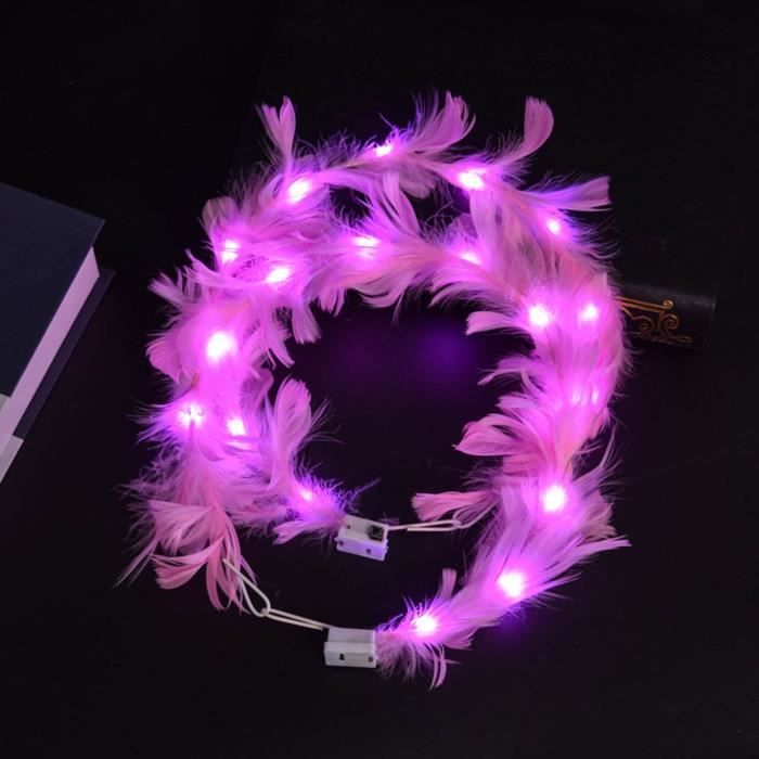 Guirlande Lumineuse Plumes Blanches - Cdiscount Maison