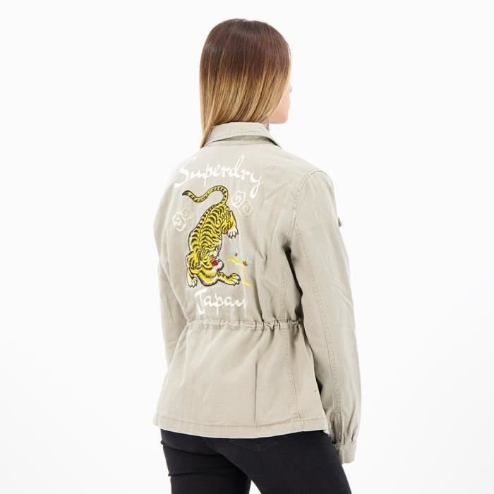 Superdry Veste Militaire M65 Vintage Kaki Femme