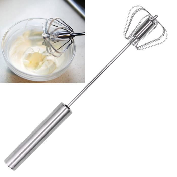 Batteur à oeufs en acier inoxydable fouet semi-aut... - Grandado