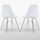 Chaise blanche pieds chrome