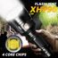 /Étanche Zoomable 5 Modes Pile Rechargeable et Chargeur Incluse XHP90 10000 Lumens Rechargeable USB Torche avec Indicateur de Batterie Lampe de Poche LED Ultra Puissante