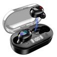 Ecouteur Bluetooth 5.0 sans Fil Sport 600mAh TWS Etui de Charge Autonomie 25H Stéréo IPX7 Etanche avec Mic - Plus petit & Léger-0