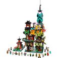 Lego Ninjago - Les jardins de la ville de NINJAGO - Modèle de maison ninja à 3 niveaux - 19 figurines incluses-0