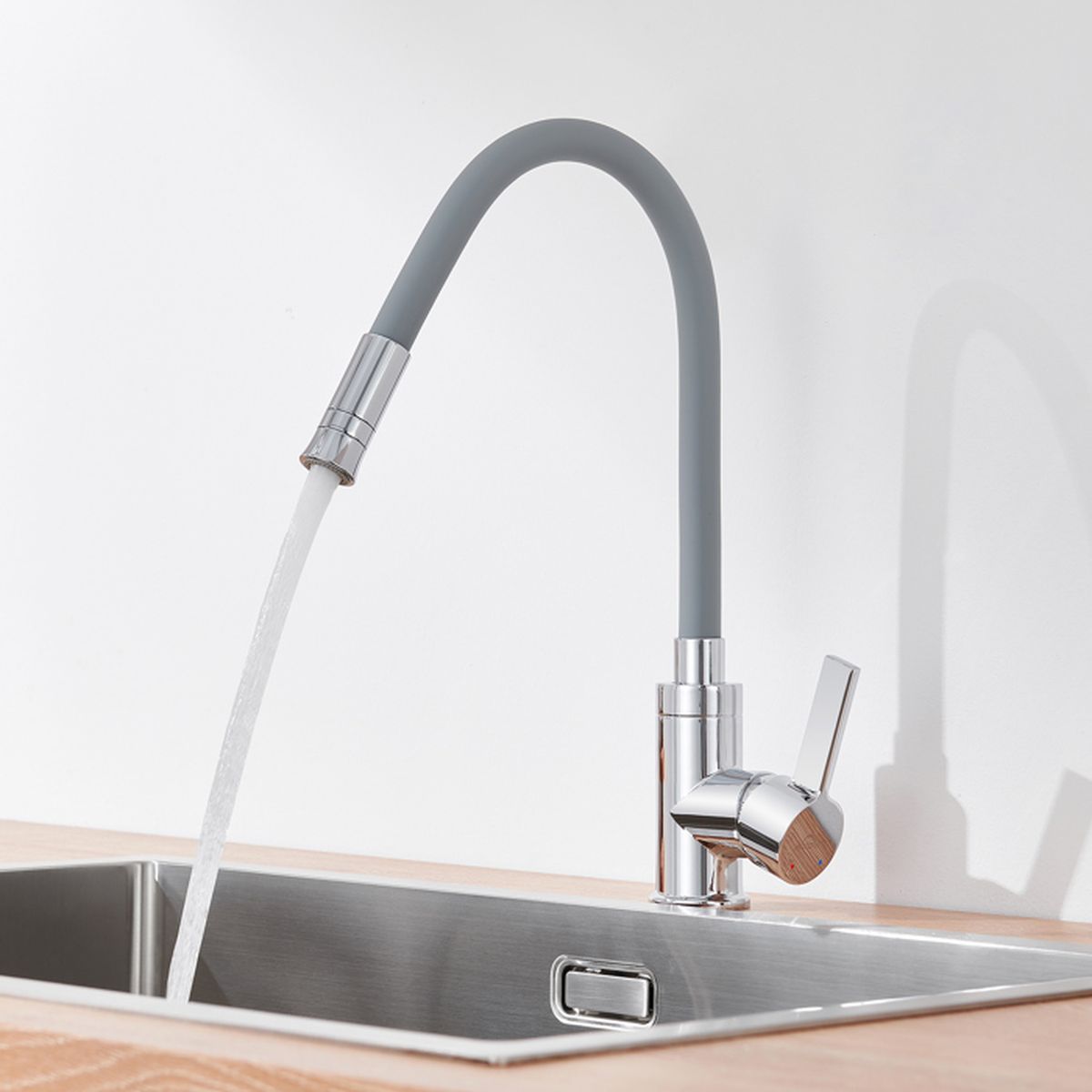 Robinet De Cuisine Forious Flexible Rotatif 360° - Argenté NEUF