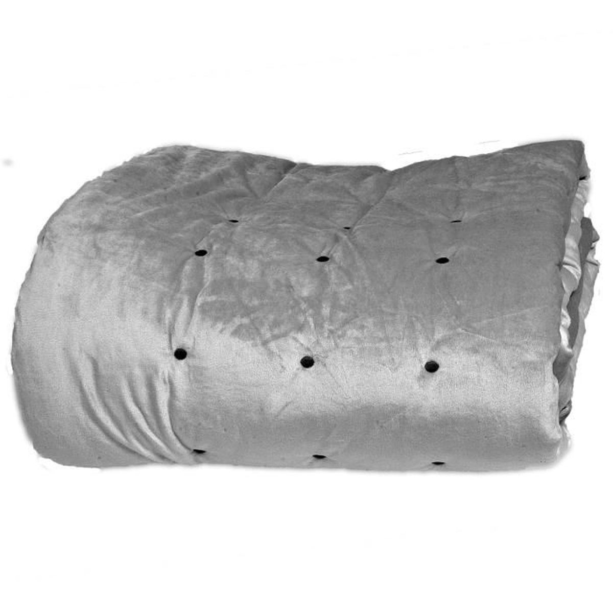 Couvre Lit Et Chemin De Lit Dots Mink Sensei La Maison Du Coton Gris Perle Taille 260x230 Cdiscount Maison