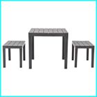 ASHATA Table de jardin avec 2 bancs Plastique Marron -BK48779 (PLA)