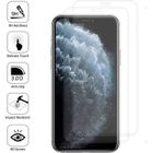 VCOMP Pour Apple iPhone 11 Pro 5.8": Lot/ pack de 2 Films en VERRE Trempé Bord Incurvé Resistant - Transparent