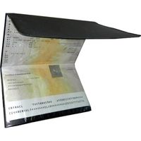Etui Carte Grise Porte Document + Coque iPhone 12 Pro Max - Transparent - Angles Renforcés - Noir