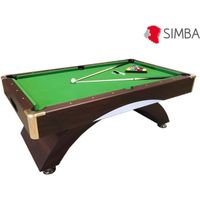 BILLARD AMERICAIN NEUF table de pool Snooker biljart salon 8 ft Leonida Nouveu table de billard 220 x 110 cm Vert Garantie 2 année