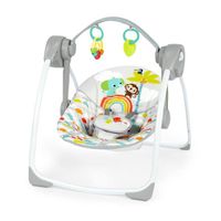 BRIGHT STARTS Playful Paradise balancelle portable pour bébé, compacte et automatique avec musique, dès la naissance