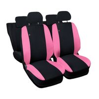 Lupex Shop Housses de siège auto compatibles pour Clio Noir Rose
