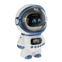 L'astronaute haut-parleur AI Intelligent Voice haut-parleur horloge petite veilleuse cadeau d'anniversaire