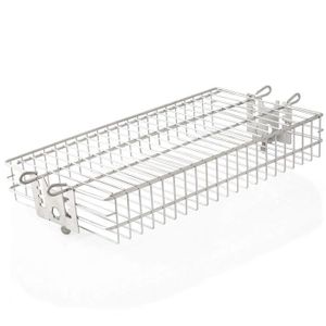 BARBECUE Accessoires Pour Barbecue Et Fumoir - Acier Inoxydable Tournebroche Panier Universel Barbecue Grillades Griller Cage Rotiss