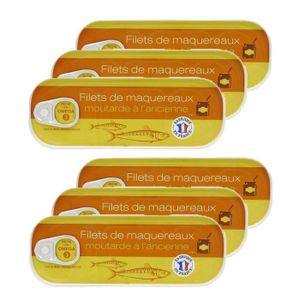 SARDINES MAQUEREAUX Agidra - Lot 6x Filets de maquereaux moutarde - Co