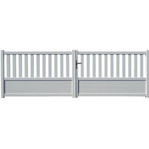 PORTAIL - PORTILLON PORTAIL alu GENEVE BLANC 4m