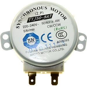 TOPINCN Moteur Synchrone de Micro-Ondes Electrique Adapt/é au Moteur de Table Remplacement Plateau Tournante de Moteur de Synchron Rond 4W CW//CCW 220-240V 5-6RPM