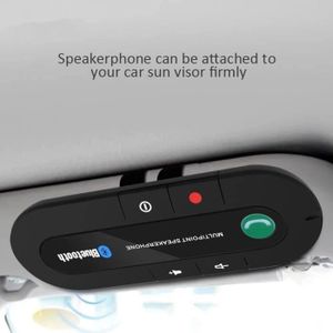 KIT BLUETOOTH TÉLÉPHONE BUTY-Kit mains libres Bluetooth pour voiture Lecteur de musique MP3 sans fil Clip pare-soleil Haut-parleur