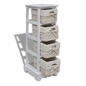 Petit Brun Boîte de rangement solide Plastique Tissage salle de bain serviette Maquillage panier rangé