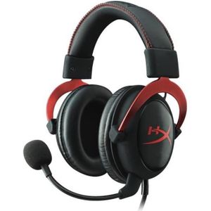 CASQUE AVEC MICROPHONE HyperX Micro-Casque Gamer Cloud II Filaire Rouge Surround 7.1 PS4/Xbox One