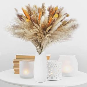 Plumeau séché blanc XL - Fleur séchée décorative à plumes - Prix doux