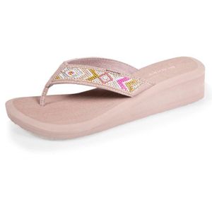 Tongs Femme Isotoner à Talon 4cm Ultra Confortables - Bout Ouvert