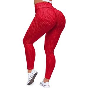 PANTALON DE SPORT Pantalon de sport,Leggings anti-cellulite sans couture pour femmes,collants de fitness,pantalons de yoga push-up- Red[B175585]