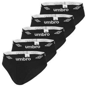 BOXER - SHORTY Umbro Slip homme 100% coton, sous-vêtement homme, hypoallergénique, doux et naturel (Lot de 5) - noir