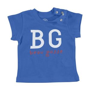 T-SHIRT T-shirt Bébé Manche Courte Bleu BG (Beau Gosse) Ex