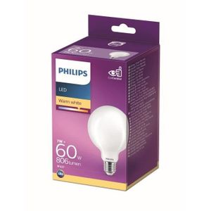 AMPOULE - LED Philips ampoule LED Equivalent 60W E27 Blanc chaud
