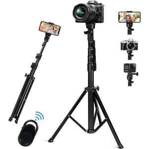 PERCHE - CANNE SELFIE Uveegoo Perche à selfie, trépied léger et extensible de 160 cm pour téléphone portable, vidéo, appareil photo et téléphone porta168
