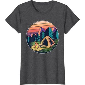 TENTE DE CAMPING Sauvage, Tent Life Great Outdoors Campfire T-Shirt[W5425]