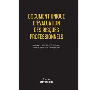 REGISTRE PROFESSIONNEL Document Unique d'évaluation des risques professio