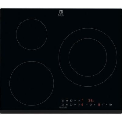 Table à Induction KKT KOLBE 60 Cm 3 Zones 9 Vitesses – Piano Noir Vitrocéramique