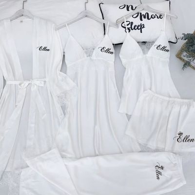 Pyjama flanelle femme Kimono personnalise avec FR76YDH White 5pcs set Cdiscount Pret a Porter
