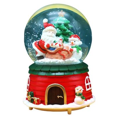 Boule à Neige Décorative Avec Ange Et Cœurs Rouges - 4.5x4.5x6 Cm, Socle Résine Blanc - Décoration Romantique Pour étagère Ou Table - 4
