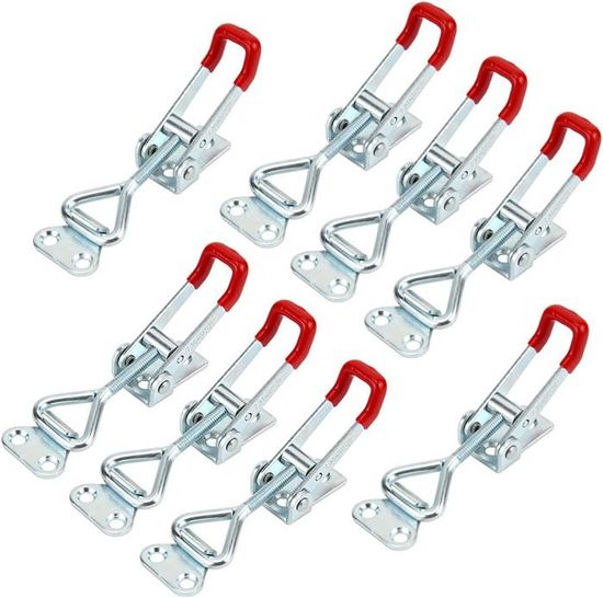 LOLYSIC Lot De 6 Loquets à Bascule GH-4001 - Capacité 100 Kg/220 Lbs, Réglables - Pour Armoires, Valises, Coffres, Portes
