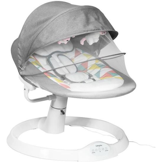 Costway 3 en 1 transat évolutif pour bébé 0-36 mois jusqu'à 18kg,  chaise/siège à bascule avec 2 modes de vibrations, balancelle musical  apaisant à 3 positions avec arche à jouet amovible rose - Conforama