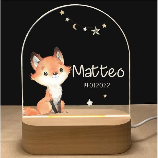 Veilleuse LED pour bébé – Personnalisable avec prénom